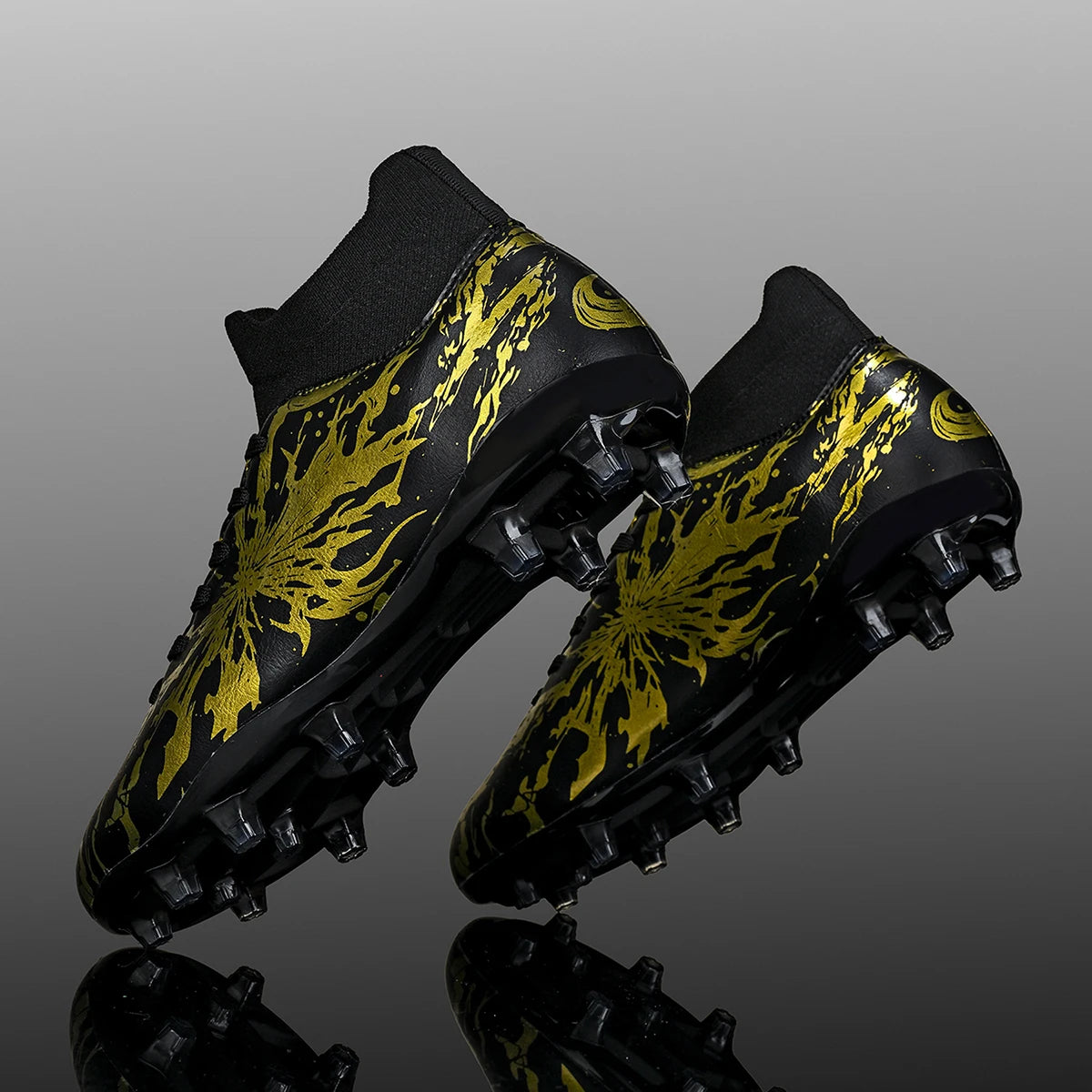 Match Focused AG FG Soccer Shoes High Density PU Fabric Solid TPU Stud Sturdy Structure For Amateur Natural Grass Competitions