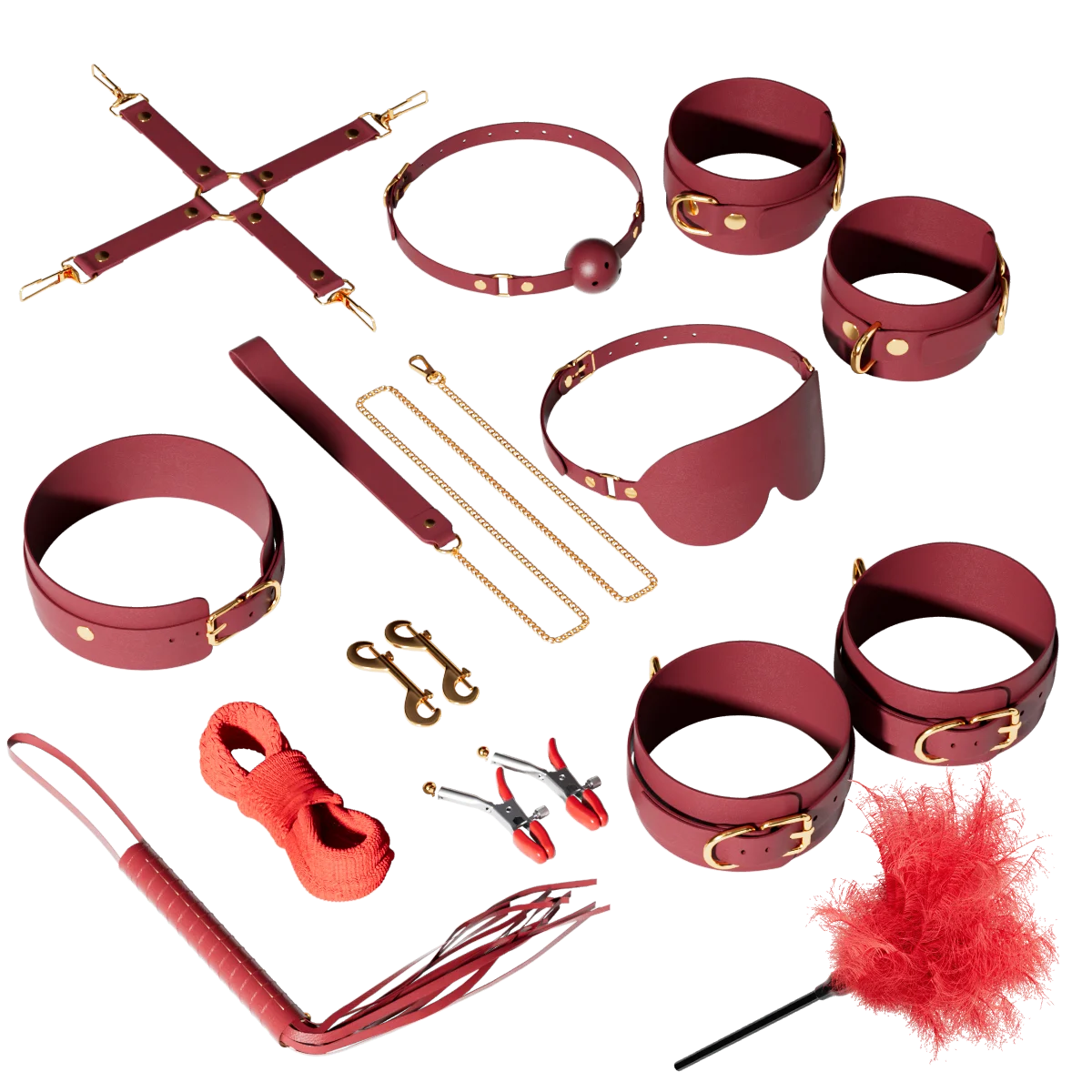 JIUUY Adult SM Sex Products Kits Bondage Gear Collar Butt Oral Erotic Bundle Blindfold Whip Sex BDSM Sex Game for Couples