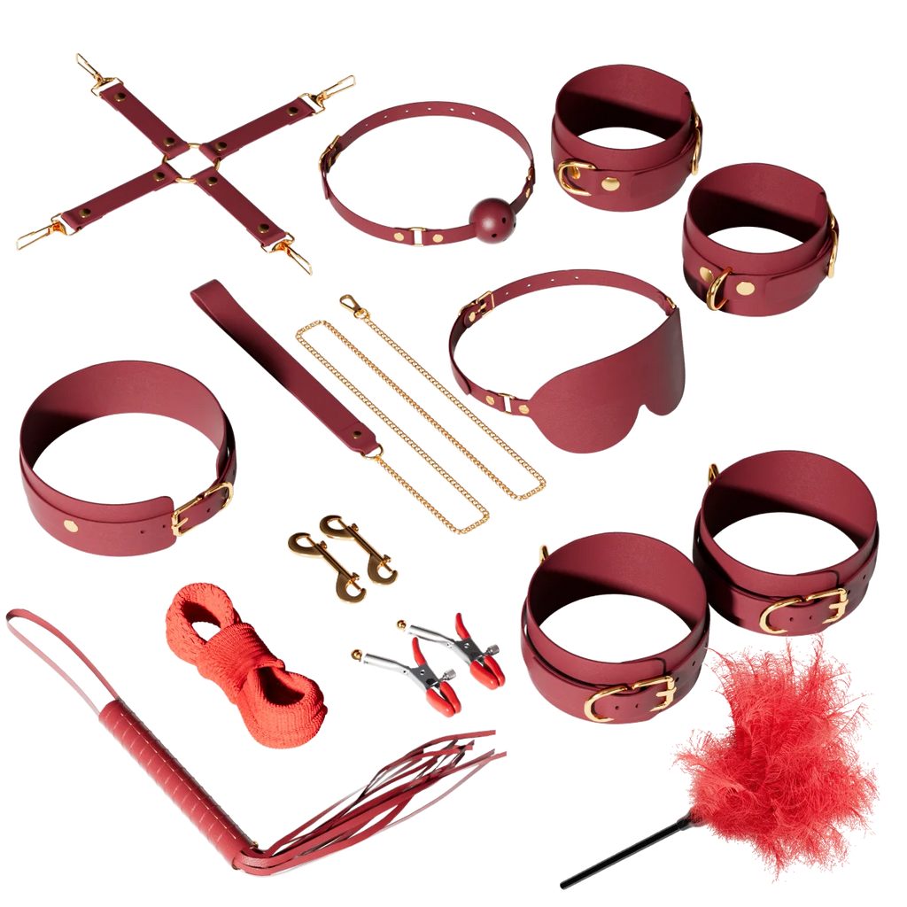 JIUUY Adult SM Sex Products Kits Bondage Gear Collar Butt Oral Erotic Bundle Blindfold Whip Sex BDSM Sex Game for Couples