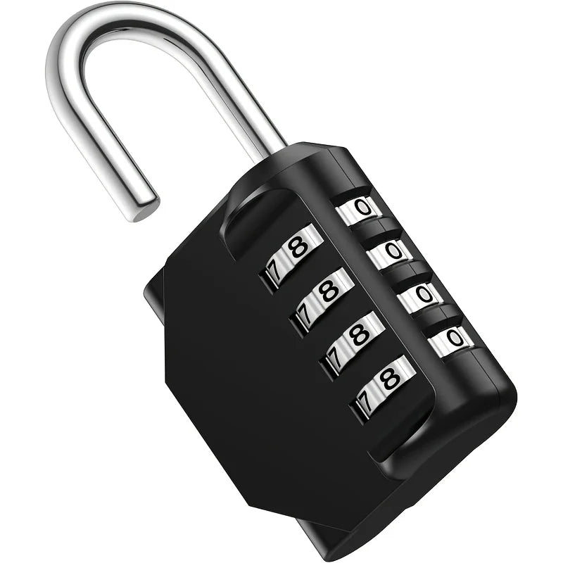 A 4-Digit Combination Lock Designed for Securing Outdoor Items Such As Gym Lockers,Toolboxes,Gates, Fences, Storage Units