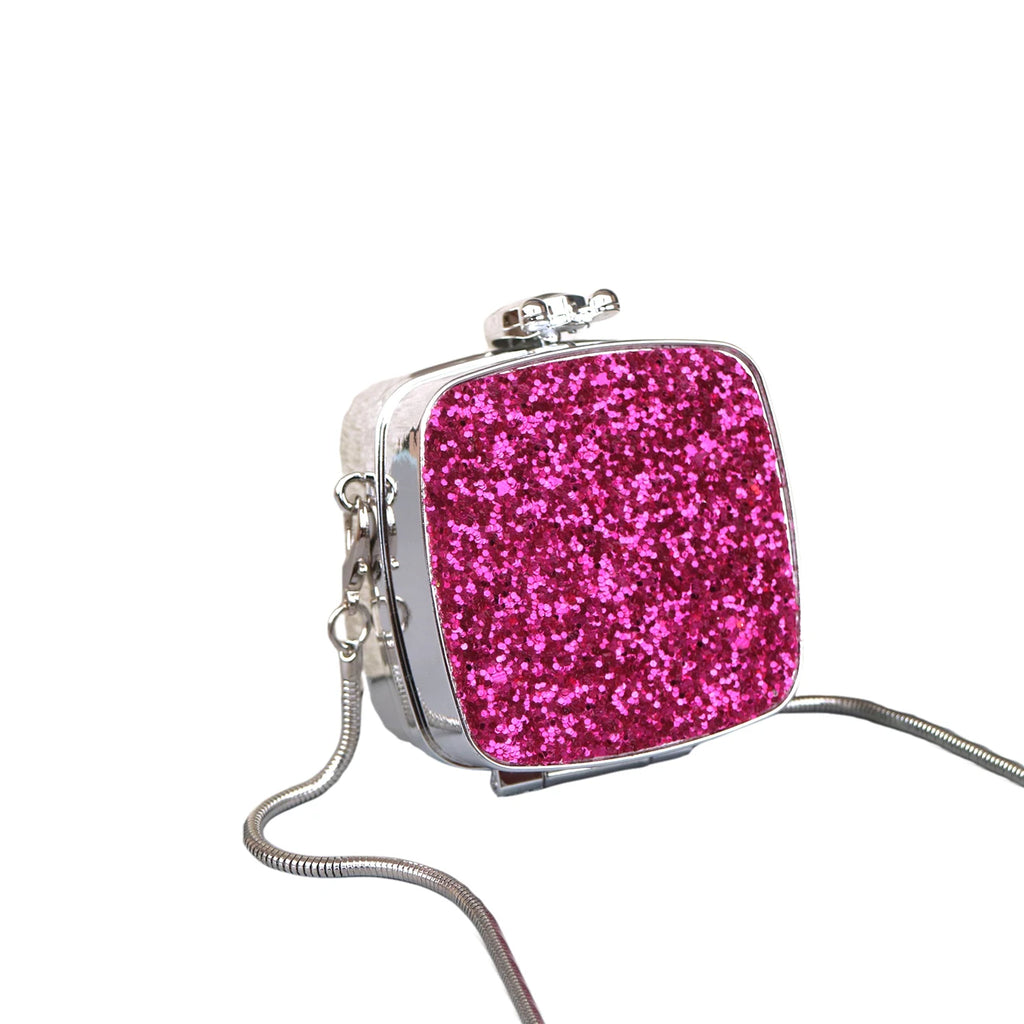Women's Jelly Plastic Novelty Mini Clutch Bag – Evening & Party, Rose Red