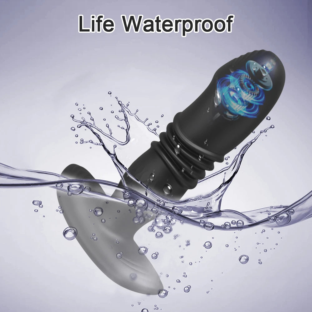 Thrusting Sex Toys Anal Plugs, Anal Toys Sex Toy Vibrating Butt Plug G Spot Vibrator Anal Beads Prostate Massager for Men Women