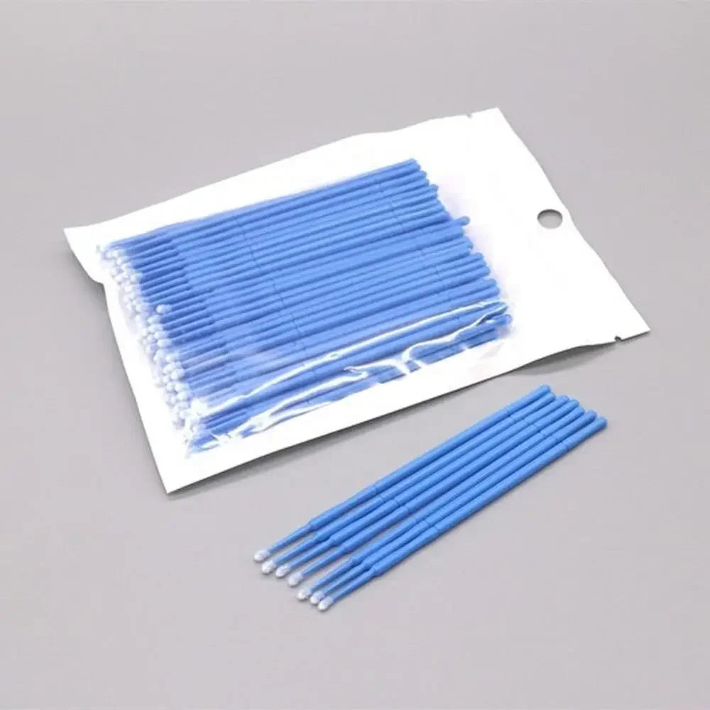100pcs/lot Micro Brushes Make Up Eyelash Extension Disposable Eye Lash Glue Cleaning Brushes Free Applicator Sticks Makeup Tools
