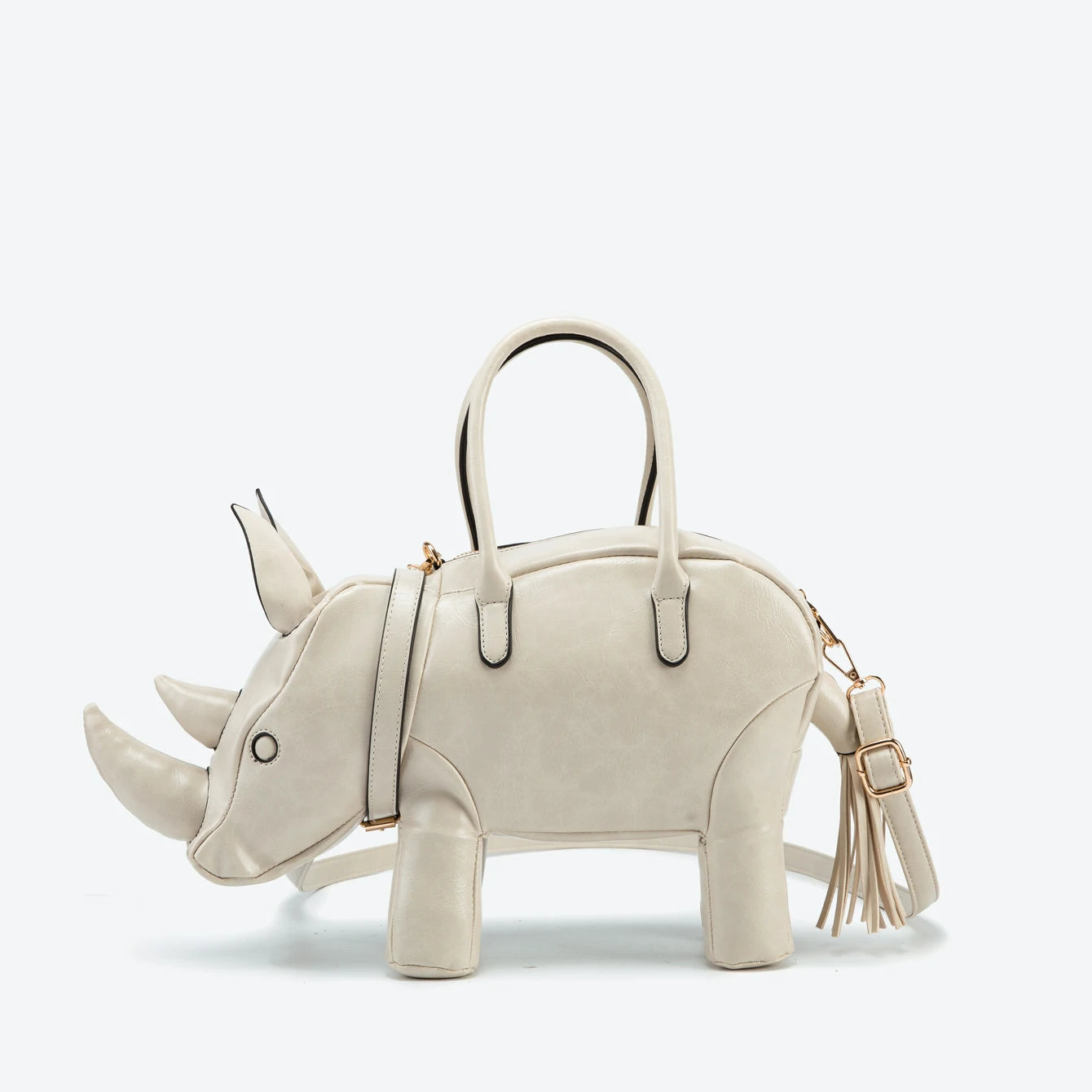 Women's Rhino-Shaped Faux Leather Shoulder Bag – All-Season Novelty Handbag, 5 Colors