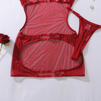 Women's Sheer Backless Mini Dress