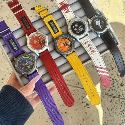 Original BANDAI NEON GENESIS EVANGELION Time Completion Plan Series Watch Blind Box Anime Character Model Toys Gifts