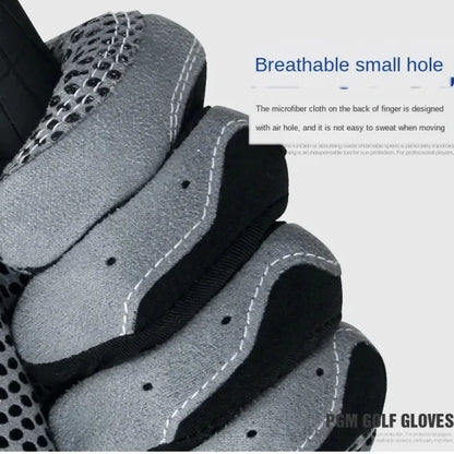 Professional Golf Gloves Microfiber Cloth Fabric Breathable Non-Slip Gloves Club Swing Putting Training Gloves