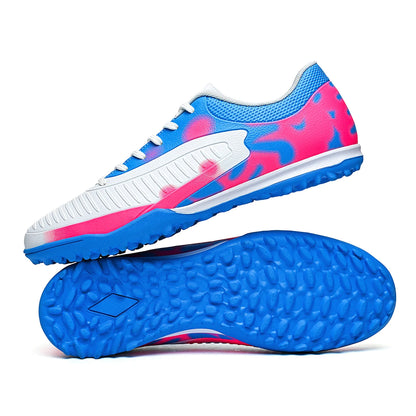 Entry Adult TF football shoes Elastic PU Fabric Shock-absorb Rubber Outsole Anti-slip Wear-resistant Beginner Turf Sports Sneake