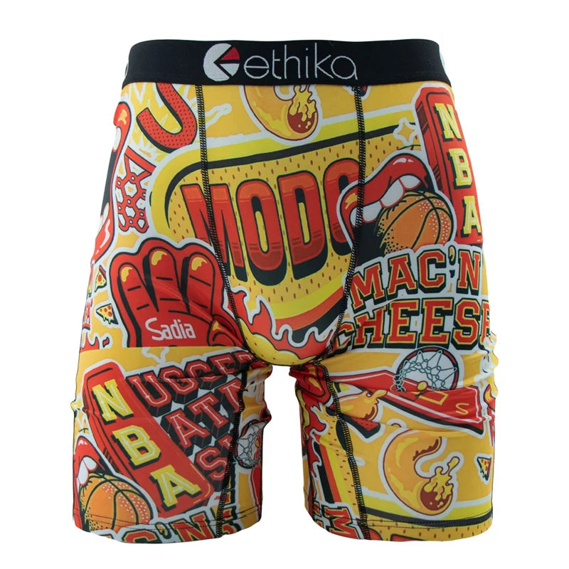 ETHIKA Men Underwear Boxers 1Pcs Sexy Breathable Mesh Crotch Man Swimming Underpants Plus Size Mens Panties Men's Boxers Briefs