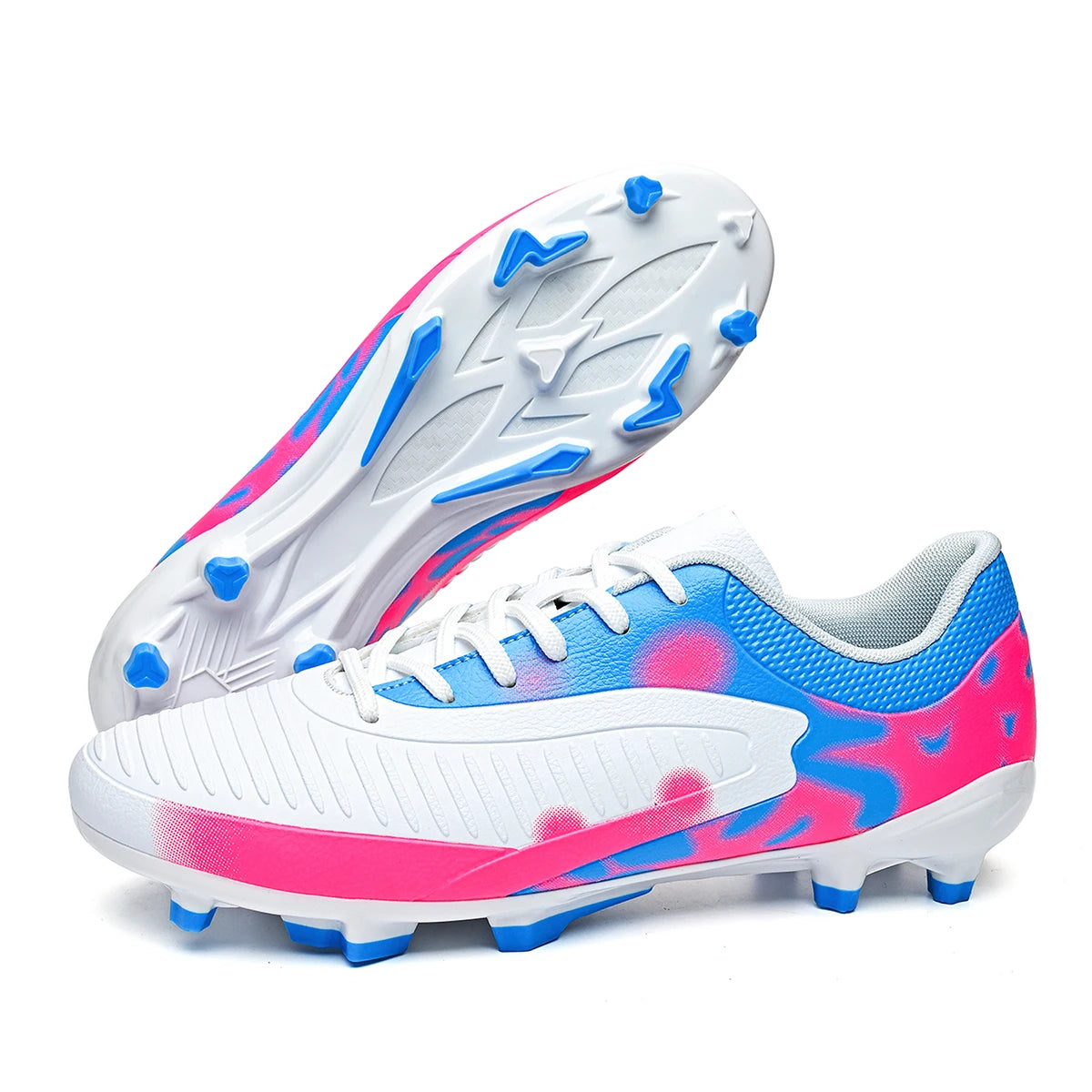 Match Focused AG FG Soccer Shoes High Density PU Fabric Solid TPU Stud Sturdy Structure For Amateur Natural Grass Competitions