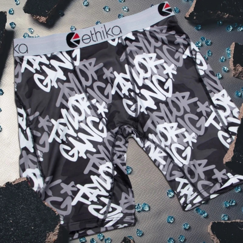 ETHIKA 1Pcs Men Underwear Boxers Breathable Mesh Crotch Man Underpants Plus Size Mens Panties L-3XL Printed Men's Boxers Briefs