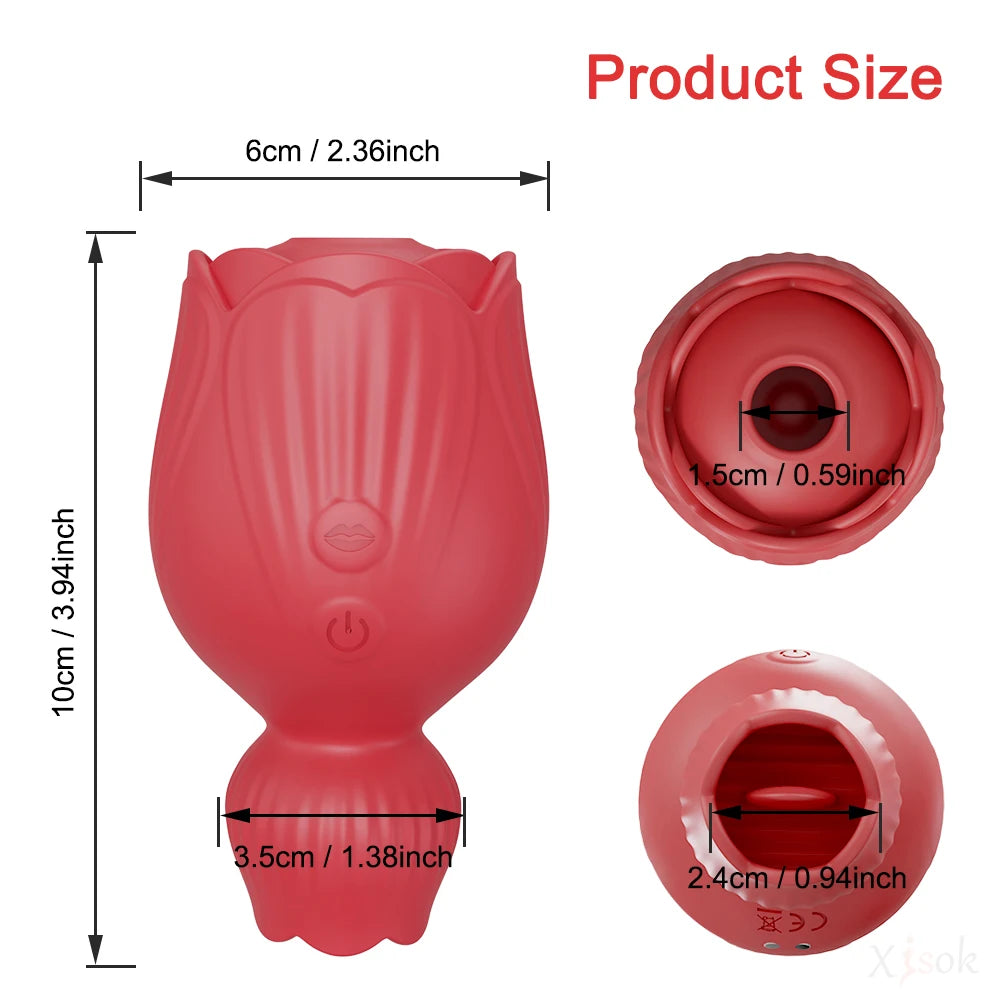 Rose Suction & Tongue Personal Massager