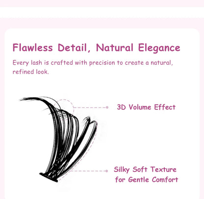 DIYDAY 20P/30P/40P/50P/60P/80P Lash Extension Cluster DIY Glue-free False Lash Clusters home DIY beauty tool eyelash