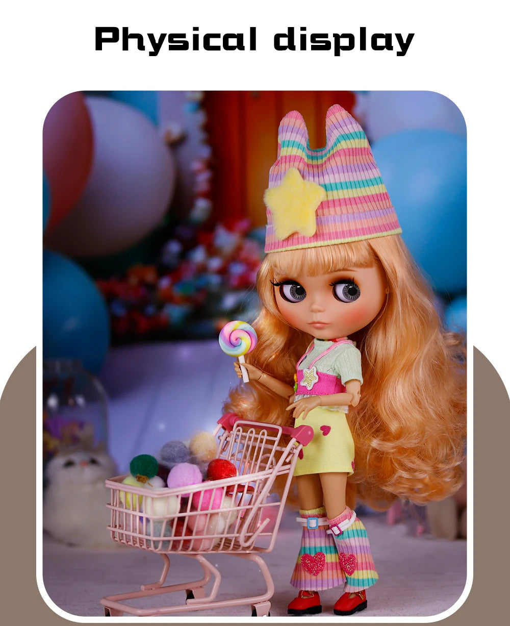 ICY DBS Blyth Doll Tan Skin Matte Face With Eyebrows Special Price 1/6 BJD JOINT body Neo Anime