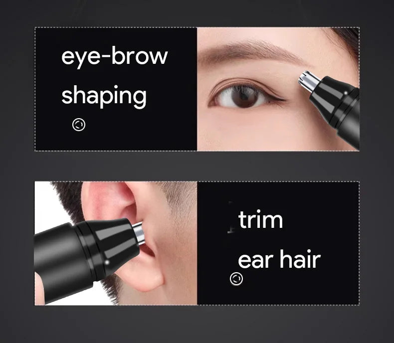 HOT Electric Nose Hair Trimmer Ear Hair Trimmer Eye-brow shaping Professional Safe Painless Portable For Business Trip And Home