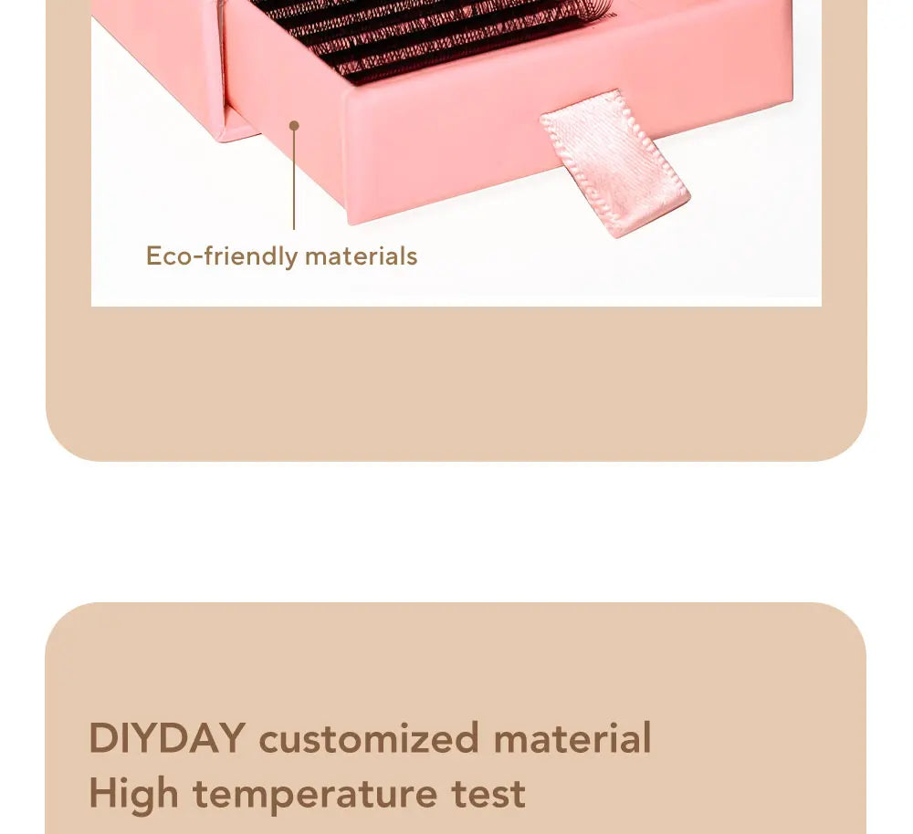DIYDAY Dark Brown 3D 4D 5D Eyelashes W Shaped Premade Fan Lashes Easy Apply Thick Crisscross False Mink Eyelash Extension