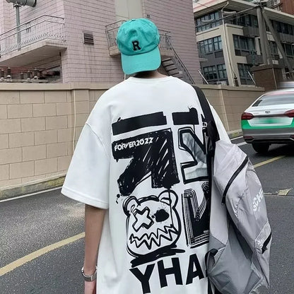 Men's Graffiti Print Short-Sleeve T-Shirt