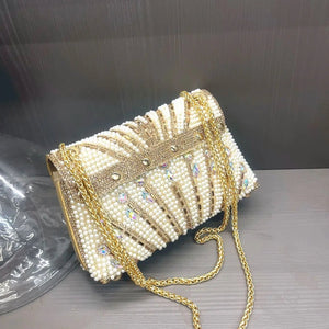 Women's Crystal Rhinestone Metallic Clutch Bag – Evening & Party, 3 Colors - TRYSHOPPY