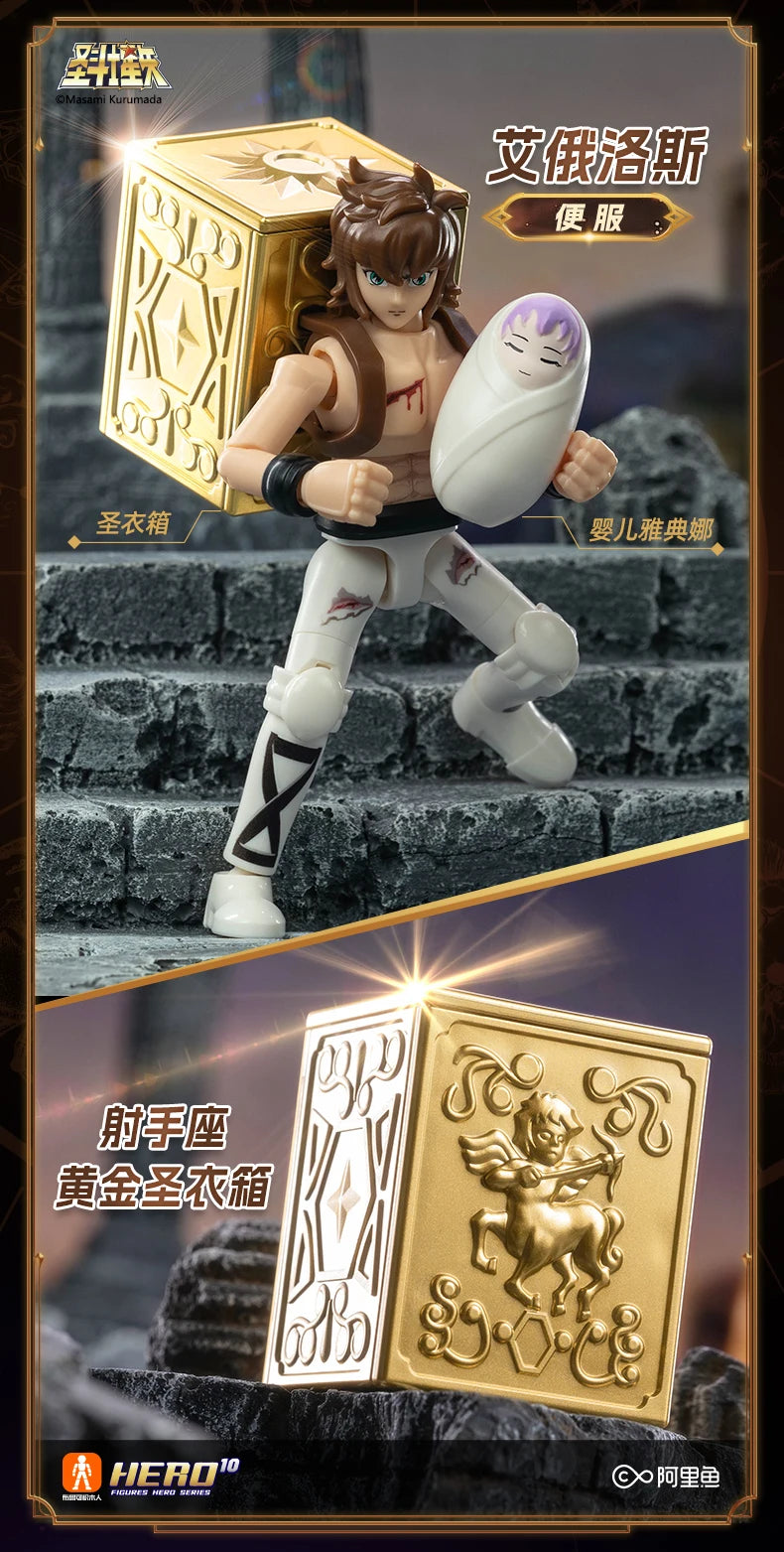 Blokees Galaxy Version Gold Saint Action Figure Libra Dohko Sagittarius Champion Seiya Mu Aiolia Assembly Toys Children Gift