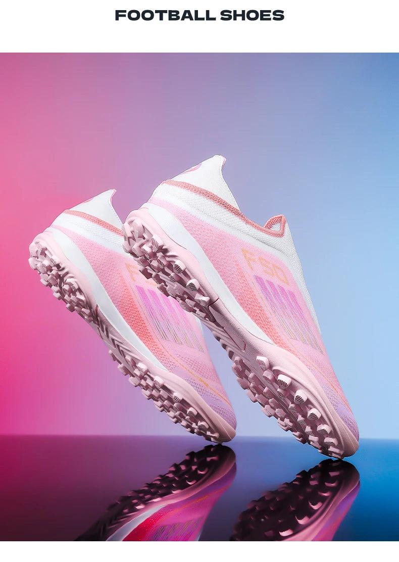 New Men Soccer Shoes Match Training Boys Breathable Adult Cleats Outdoor Sport Football Boots Non Slip Long Spikes Comfortable