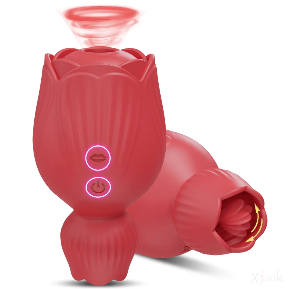 Rose Suction & Tongue Personal Massager