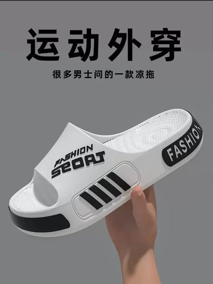 Big Size 48-49 Men Slippers Summer Flat Sole Home Slippers For Women Man Open Toe Trend Slides Couple Light Beach Shoes Sandals