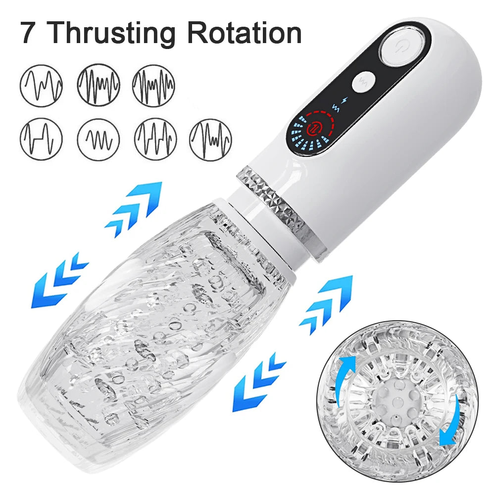 Typhoon- Automatic Male Masturbator Telescopic Rotation Vibrating Vagina Masturbation Cup Sex Toys for Men Goods for Adults