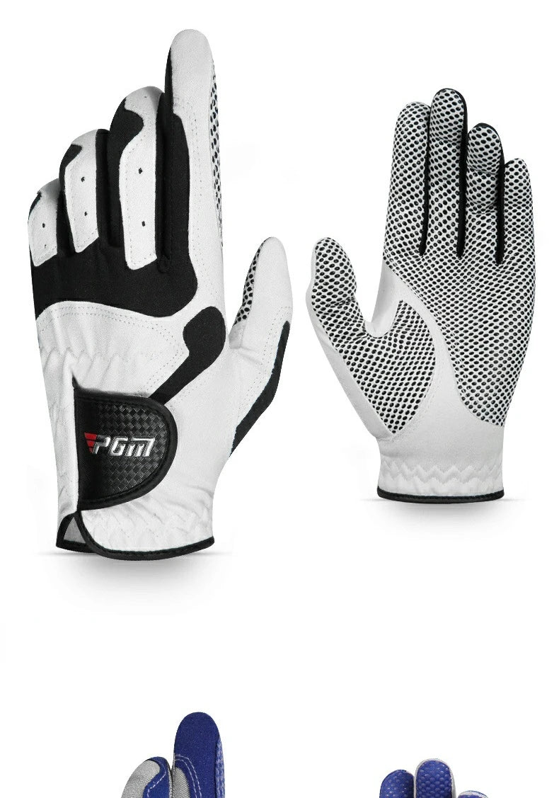 Professional Golf Gloves Microfiber Cloth Fabric Breathable Non-Slip Gloves Club Swing Putting Training Gloves
