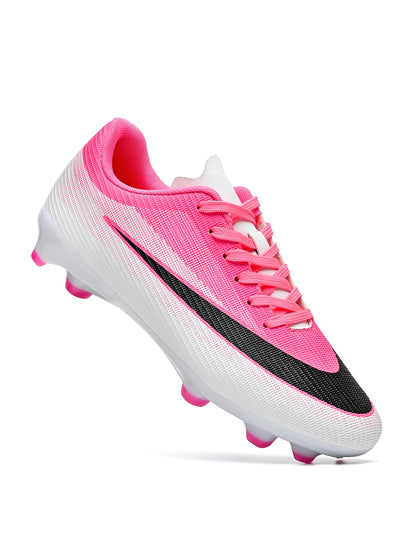 Adult Men AG/FG Football Boots Firm Ground Cleats Comfort PU Non‑Slip Sole For Outdoor Pitch Football Game And Competition