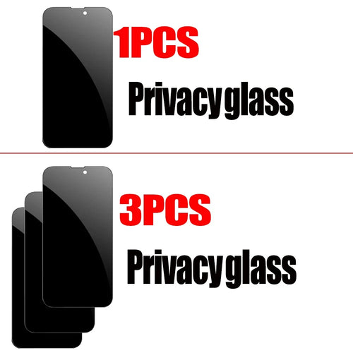 1/3/5 PCS Anti Spy Tempered Glass For iPhone 18 17 16 15 Pro Max Privacy Screen Protector iPhone 16 Front Film iPhone 15 14 Plus verre trempe iphone 17 16e 14 13 12 11 Privacy Film