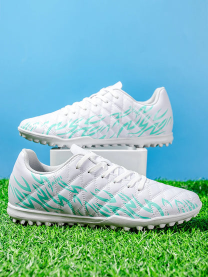 Professional Men TF Football Cleats Shock Absorbing PU Upper Durable Rubber Turf Sole For Adult Grass Field Soccer Games