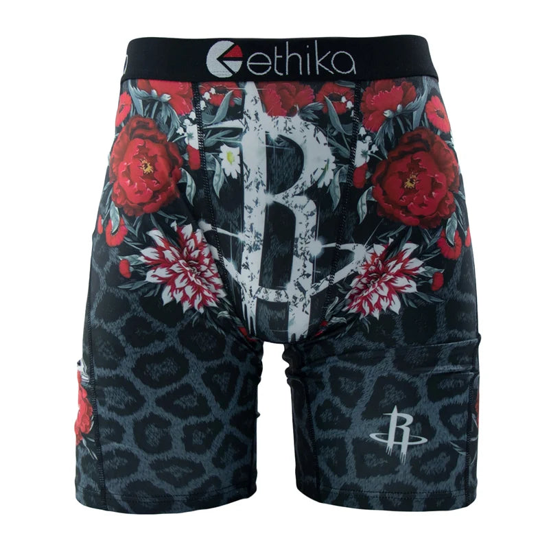 ETHIKA Men Underwear Boxers 1Pcs Breathable Mesh Crotch Man Swimming Underpants Plus Size L-3XL Mens Panties Men's Boxers Briefs