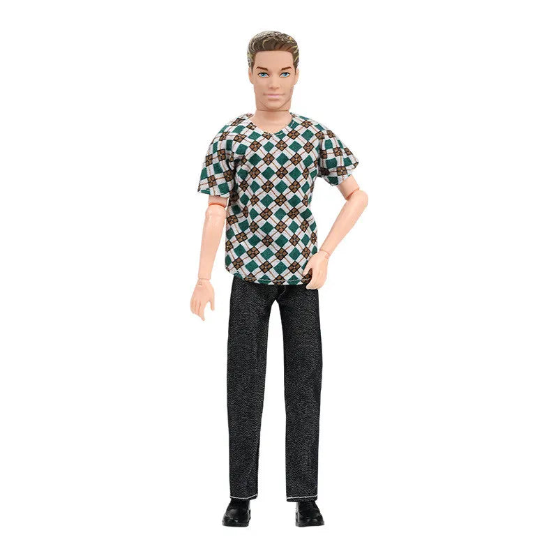 30cm Fashion Ken Doll Full Set 1/6 Multi Jonts Movable Boyfriend with Clothes Suit Children Dress Up Toys