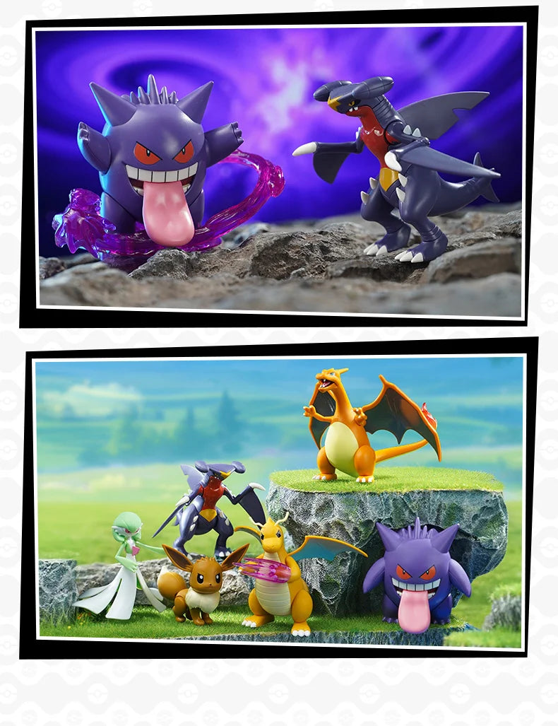 Original Pokemon Action Figure Pikachu Charizard Gengar Dragonite Gengar Movable Toy Decoration Model Children Birthday Gifts