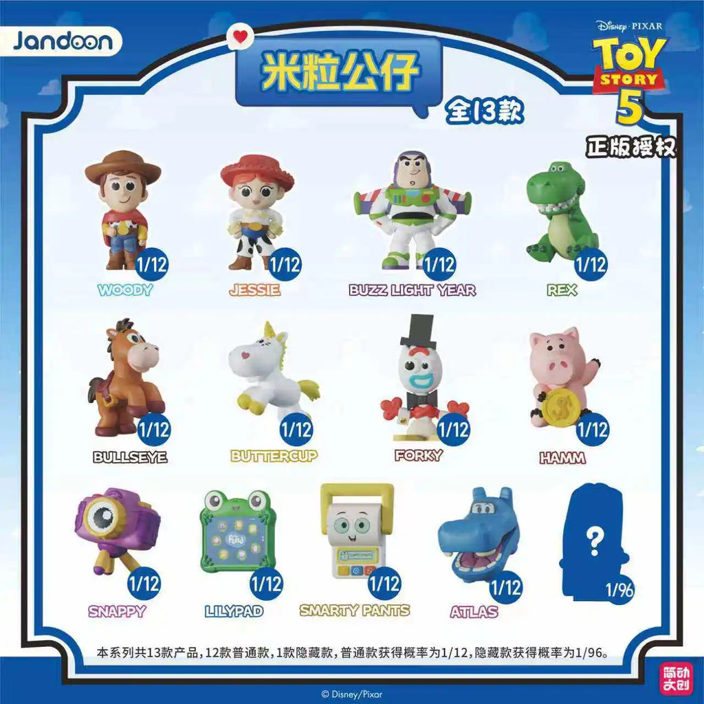 Jandoon Toy Story Blind Box woody jessie buzz light year bullseye forky rex snappy Toys Doll Cute Grain Figurine Toy Gift