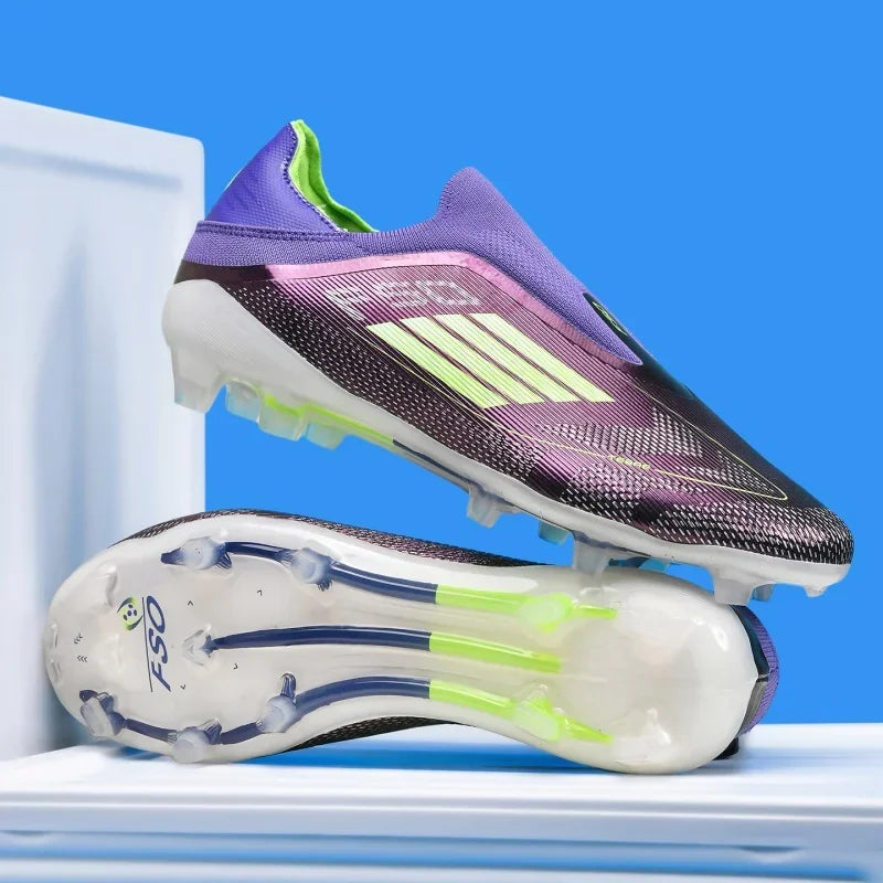 New Men Soccer Shoes Match Football Boots Sport Boys Adult Long Spikes Training Outdoor Cleats Breathable Non Slip Comfortable