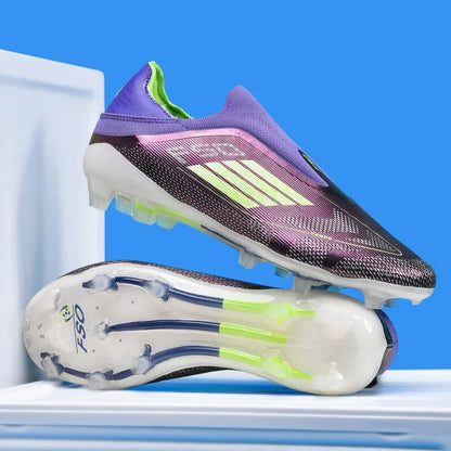 New Men Soccer Shoes Match Football Boots Sport Boys Adult Long Spikes Training Outdoor Cleats Breathable Non Slip Comfortable