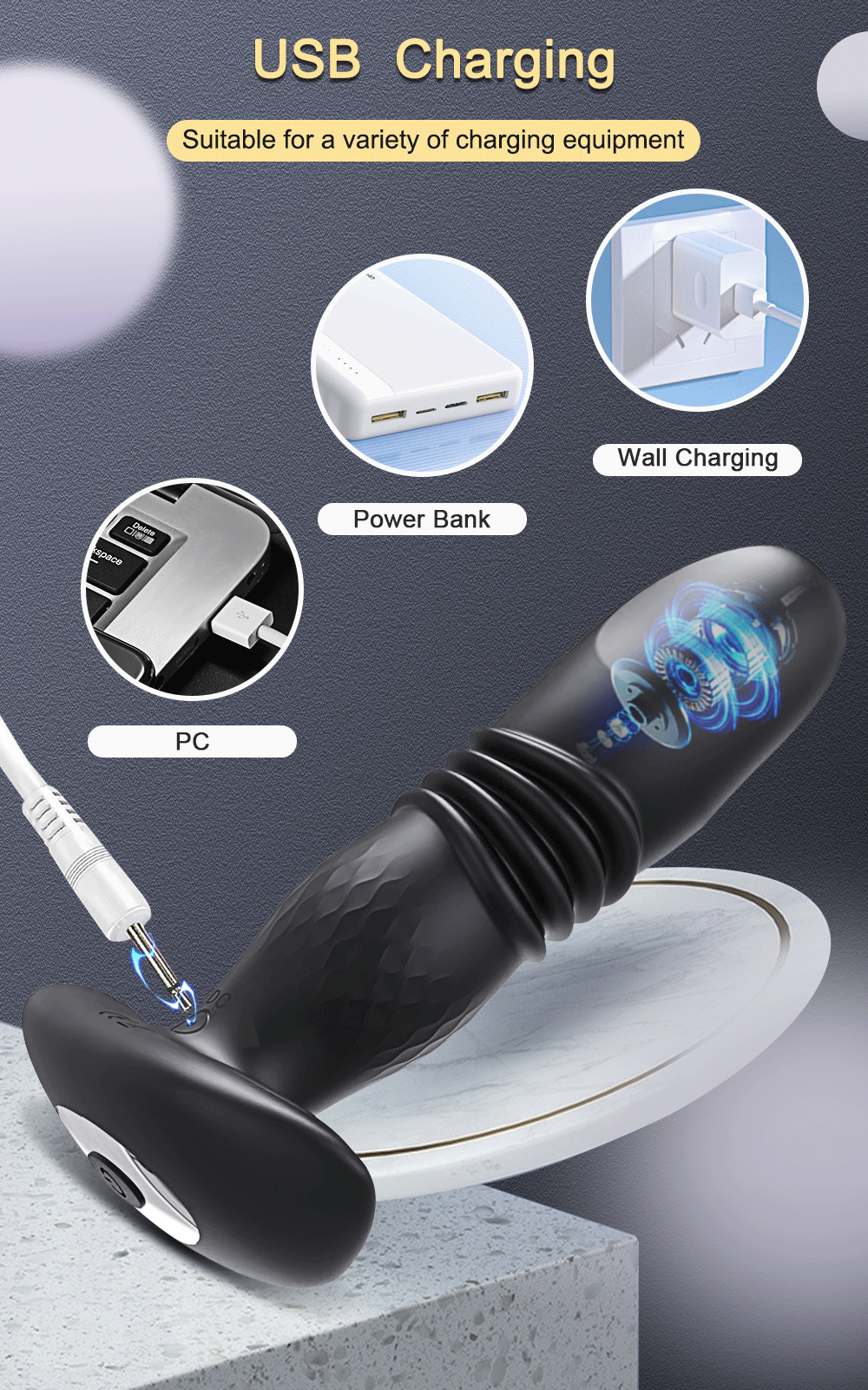 App-Controlled Telescopic Anal Massager