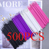 100/500pcs Eyelash Cleaning Brush Lash Extension Micro Cotton Swab Individual Eyelashes Microbrush Beauty Makeup Clean Remover