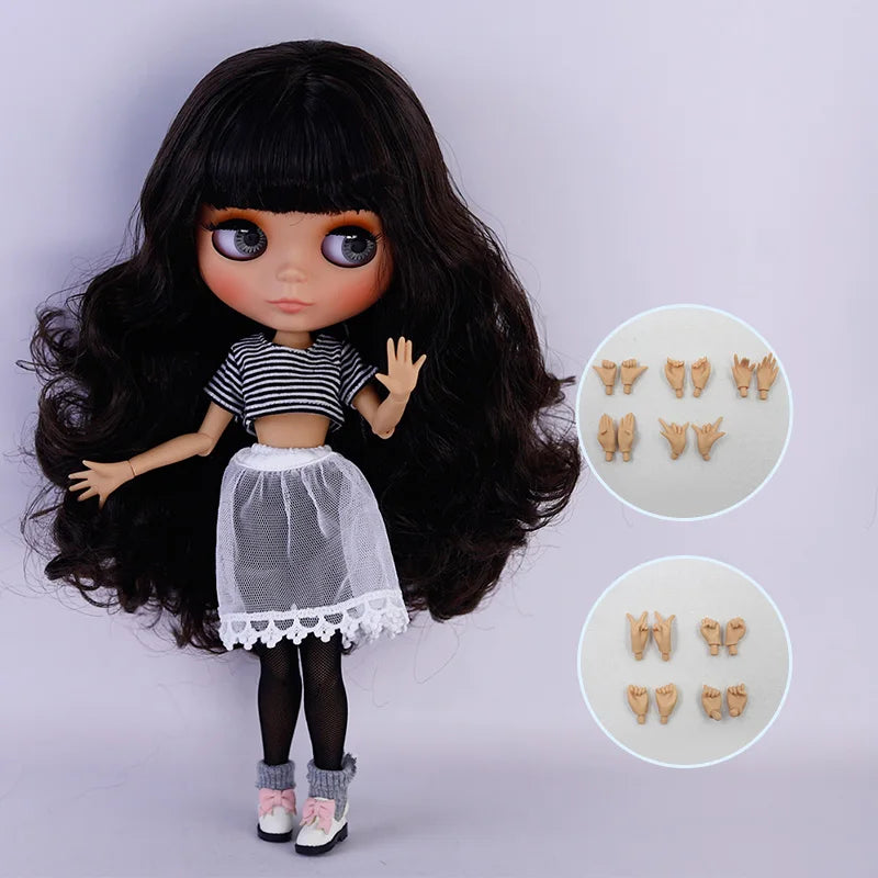 ICY DBS Blyth Doll Tan Skin Matte Face With Eyebrows Special Price 1/6 BJD JOINT body Neo Anime