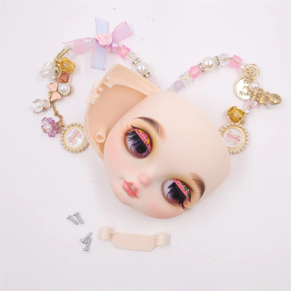 ICY DBS Blyth Baby Face DIY Matte Face Hand Painted Makeup Backplate and Screws