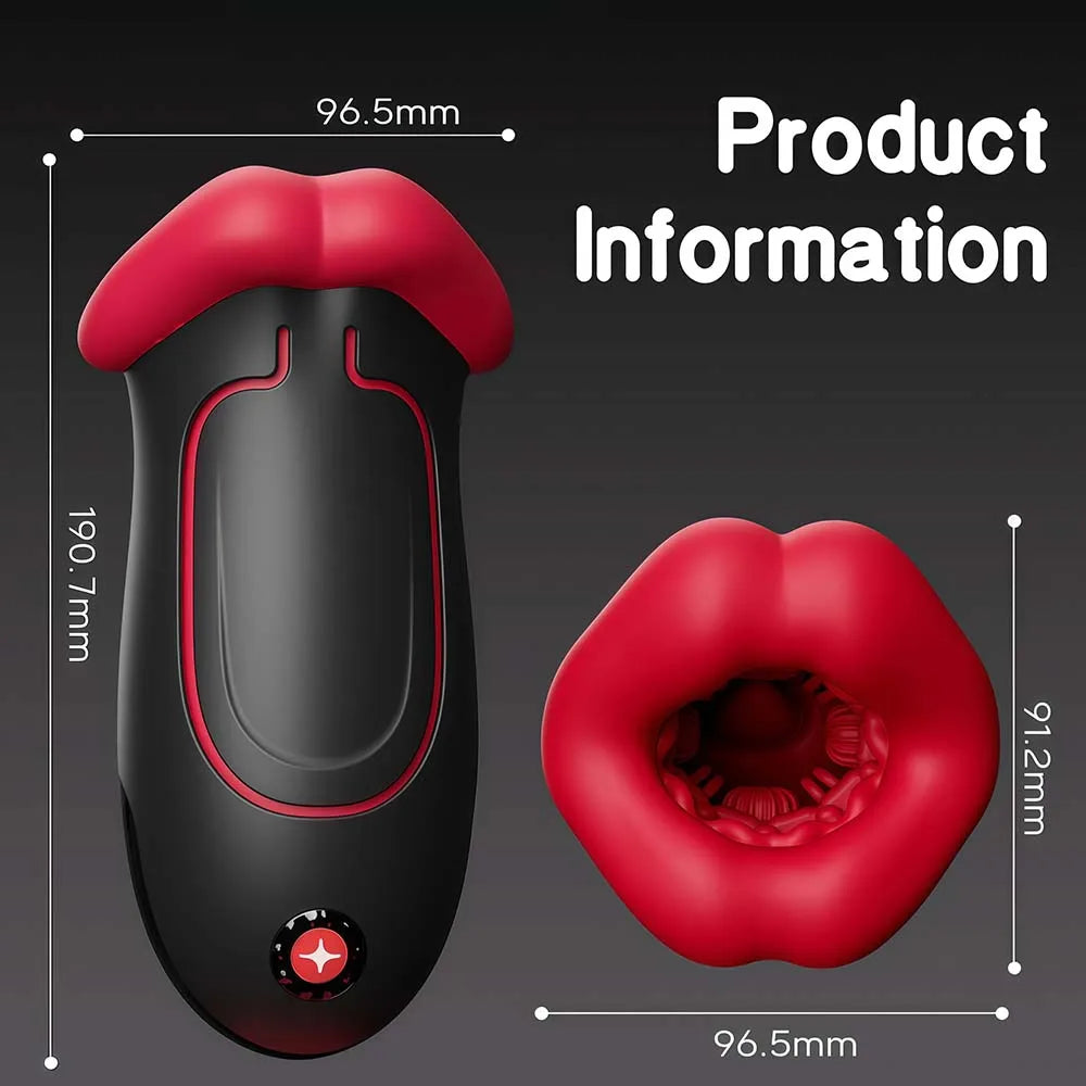 Automatic Man Masturbator Cup for Men Tongue Licking Stimulator Wireless Control Deep Throat Mouth Blowjob Glans Trainer Sex Toy