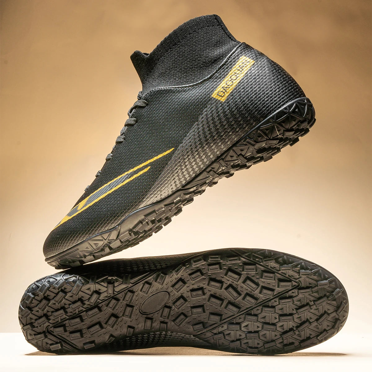 High-top soccer boots broken nails TF and spikes FG, 2 colors to choose from unisex styles professional breathable  football