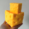 Giant Cube Cheese Squeeze Toy Simulation Extra Large Size Cheese Fidget Toy Slow Rebound Shapeable Venting Ball for Adult Gifts