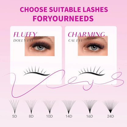 Premade Volume Fan Lash Extensions – 320 Fans
