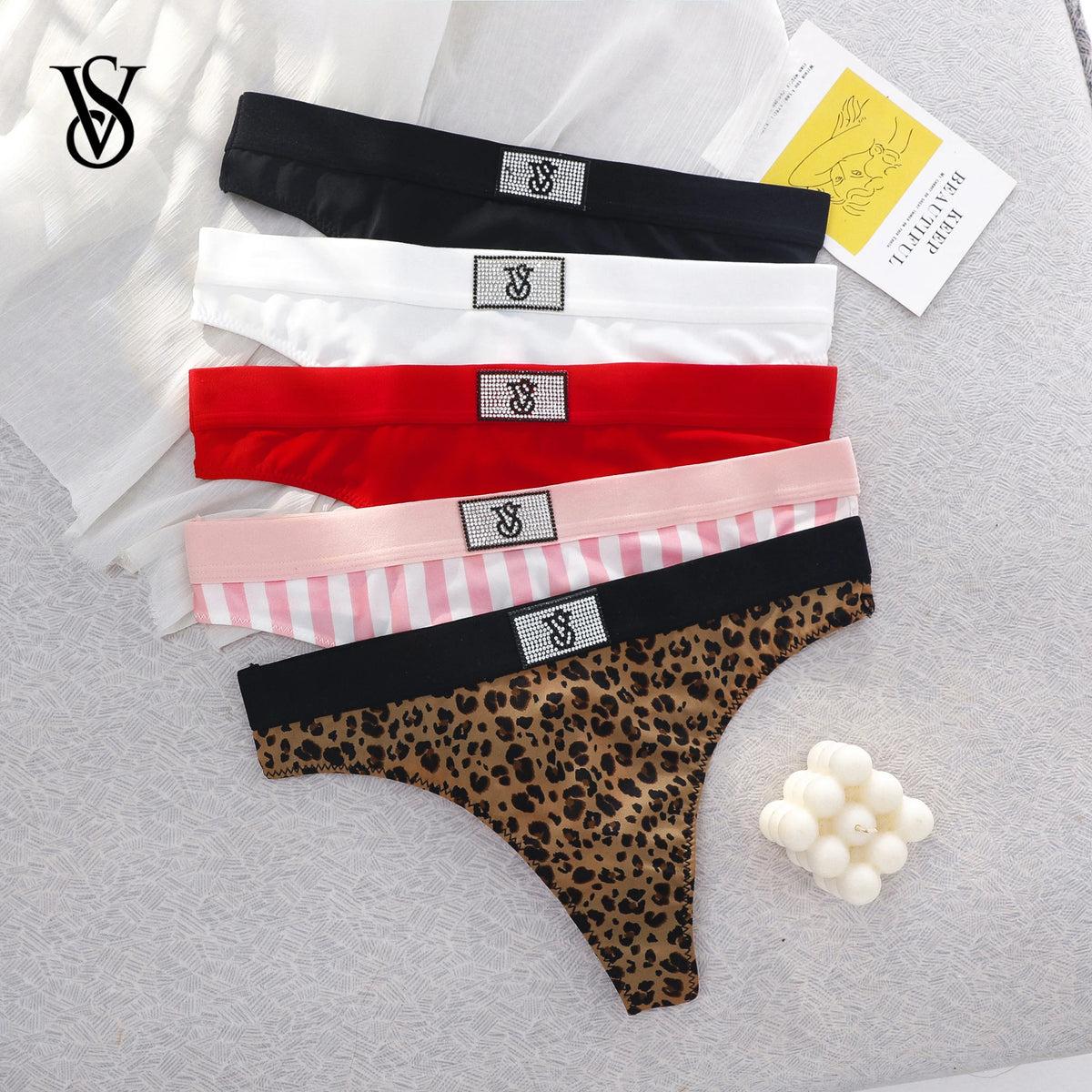 Women's High-Waist Lace Thong Panties