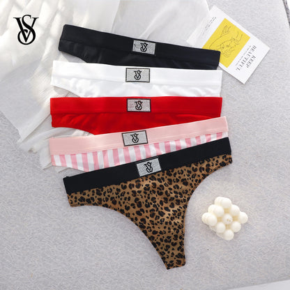 Women's High-Waist Lace Thong Panties