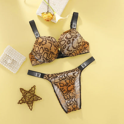 Women's Rhinestone Push-Up Lingerie Set