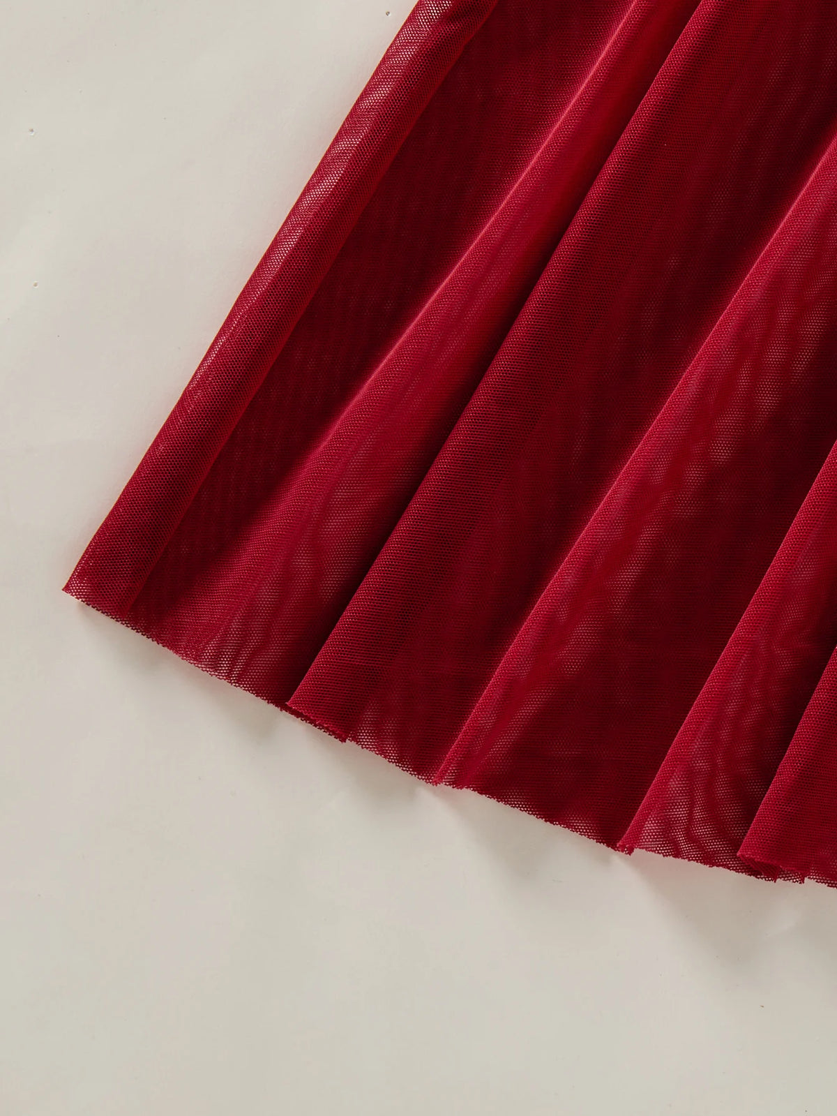 Wine Red Embroidered Sheer Nightgown