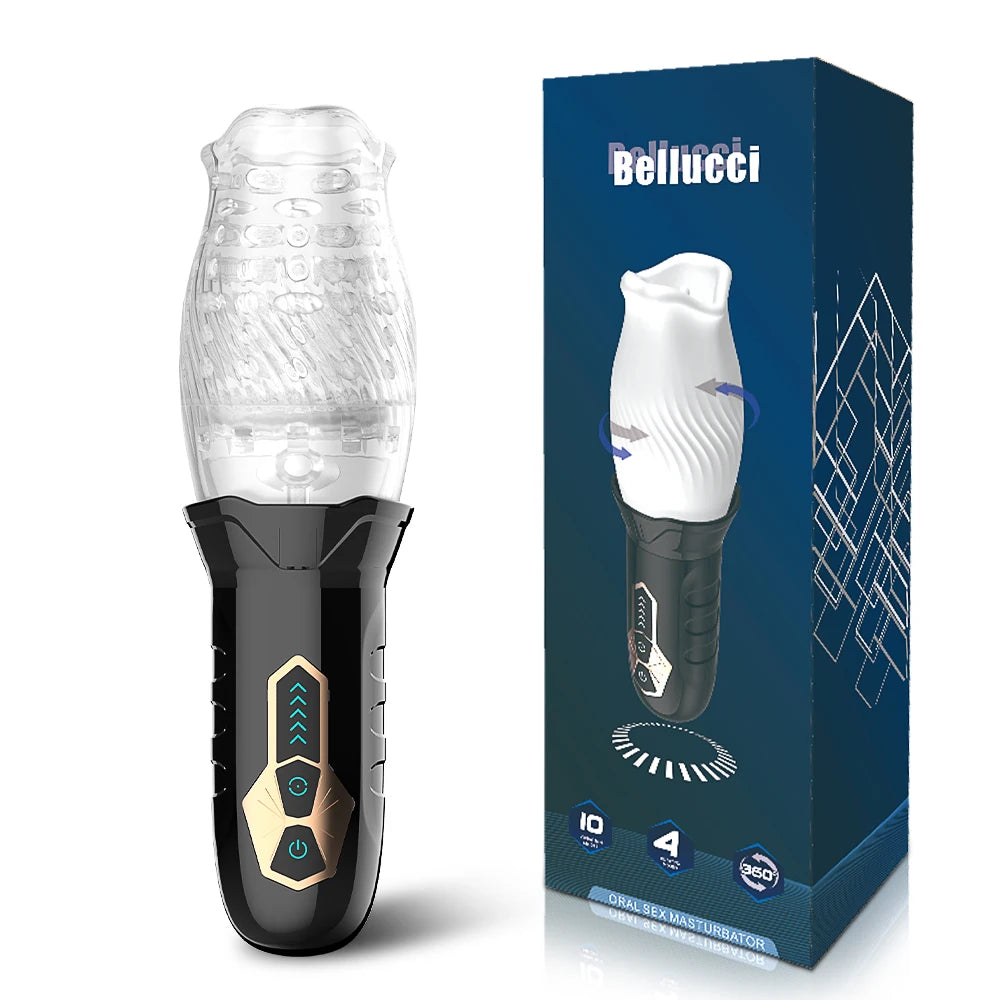 Automatic Male Masturbator Vibration Blowjob Sucking Machine Silicone Vagina Masturbation Cup Sex Toys Adult Goods for Men